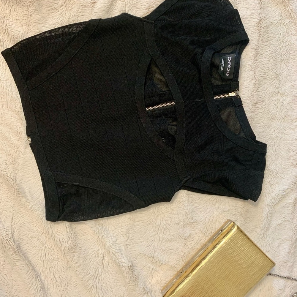 Bebe Keyhole Bodycon Crop